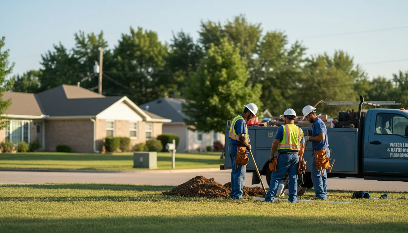 Residential water line and bathroom plumbing service in Belding, MI